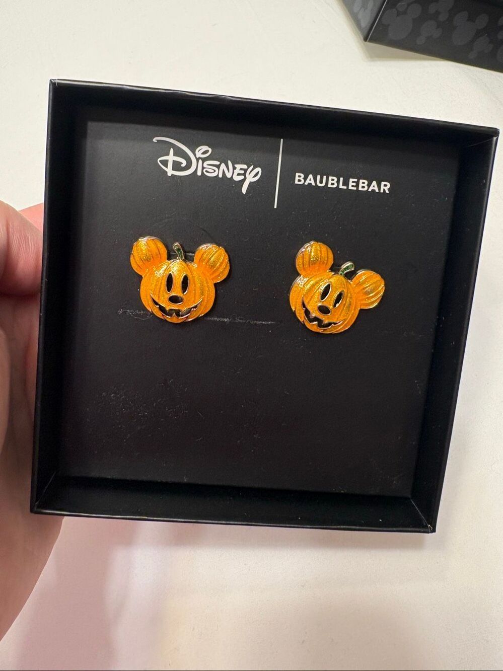 BaubleBar Disney Mickey Mouse Orange Pumpkin Stud Earrings